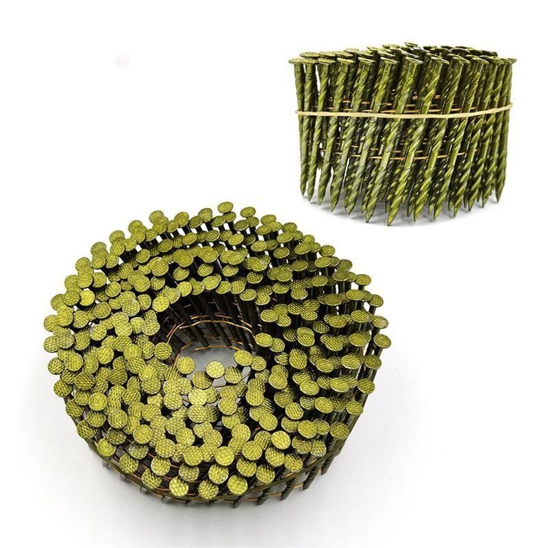 0.083 * 2 pouces galvanisés bobine ongle fil de peinture blanche ongles de charnière pour le bois de palette