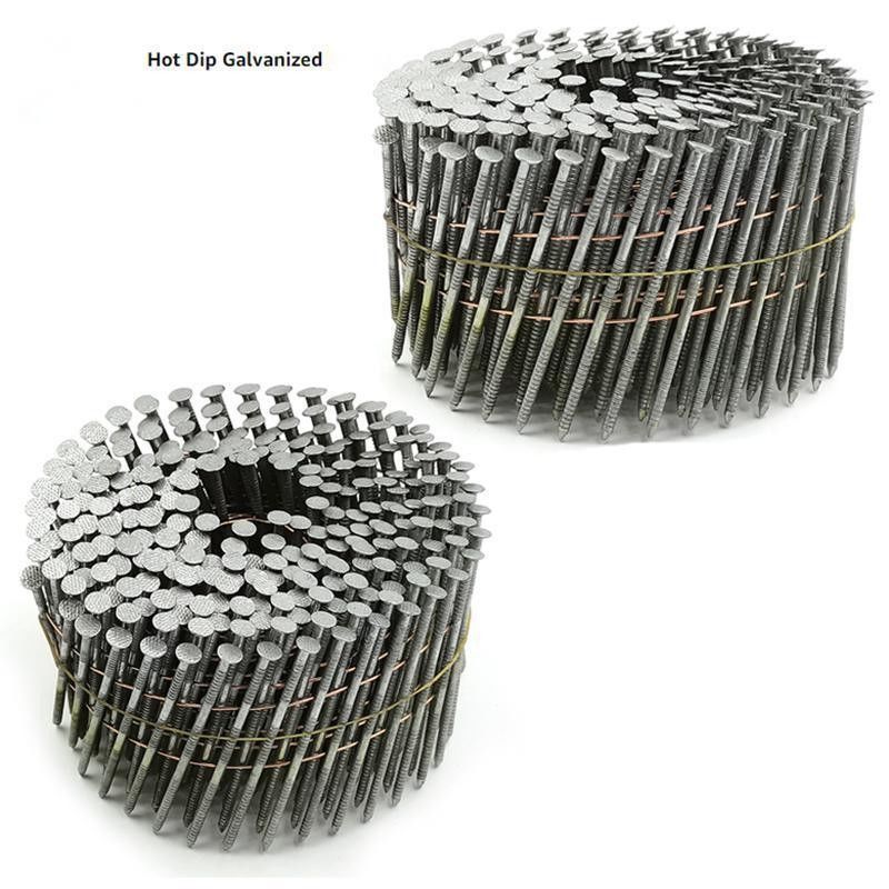 0.083 * 2 pouces galvanisés bobine ongle fil de peinture blanche ongles de charnière pour le bois de palette
