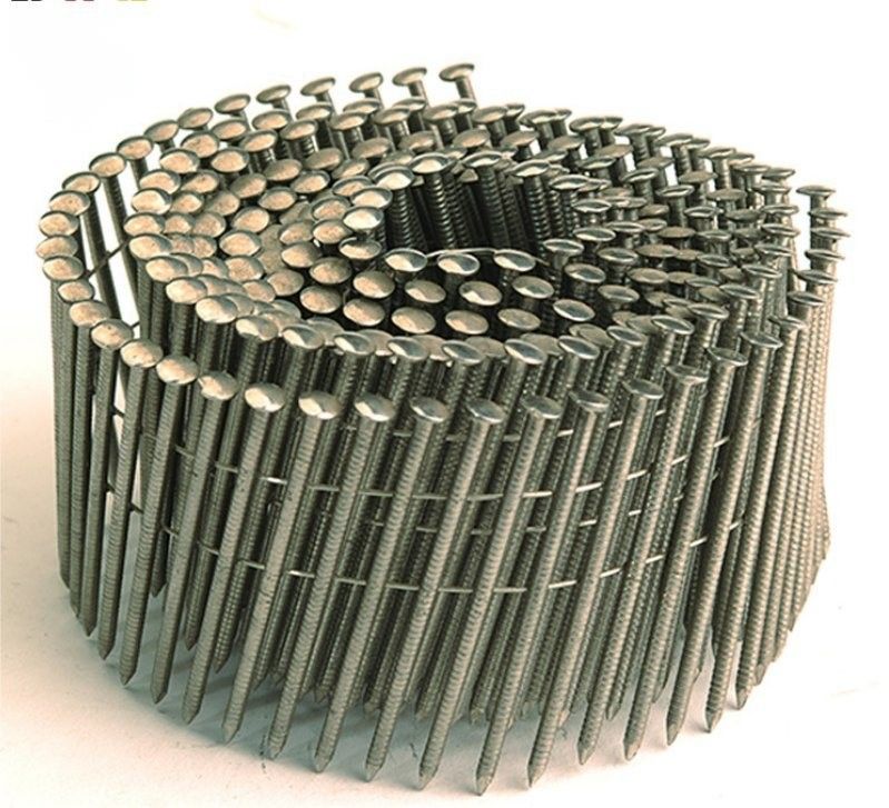0.083 * 2 pouces galvanisés bobine ongle fil de peinture blanche ongles de charnière pour le bois de palette