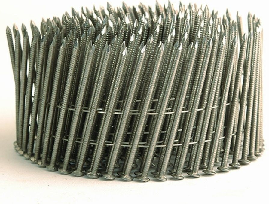 0.083 * 2 pouces galvanisés bobine ongle fil de peinture blanche ongles de charnière pour le bois de palette