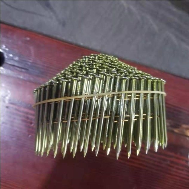 15 degrés galvanisés coil clou lisse vis tordu en spirale 3 4 coil clou de toiture