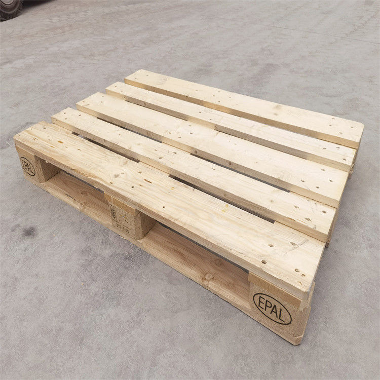 Pallets en bois à double face Euro Pallets en bois à quatre voies pour livraison Transport logistique