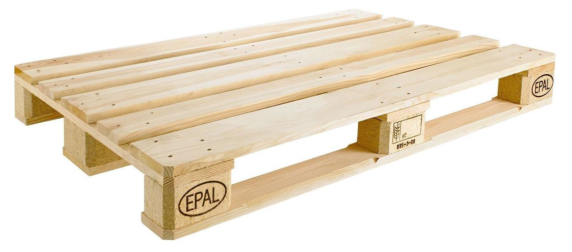 Logistique Entreposage Ispm palettes traitées thermiquement à quatre côtés en fourchette palettes euro en bois