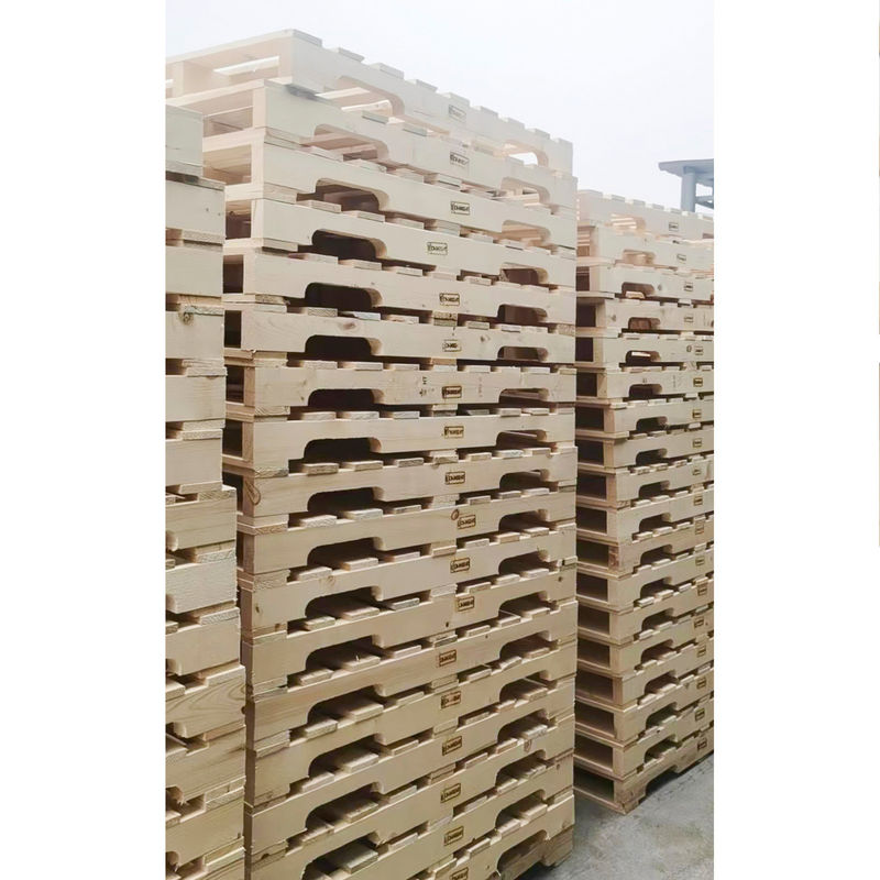 Entreposage en entrepôt 4 voies Bloc de palettes renforcées Pallets de bois durables traités thermiquement