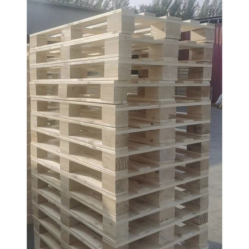 Entreposage en entrepôt 4 voies Bloc de palettes renforcées Pallets de bois durables traités thermiquement