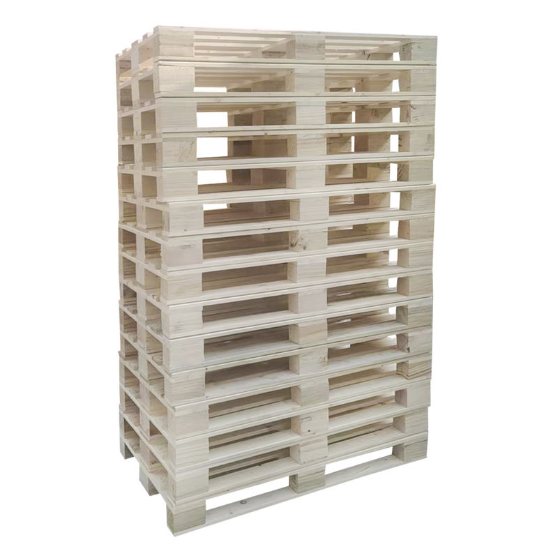 Entreposage en entrepôt 4 voies Bloc de palettes renforcées Pallets de bois durables traités thermiquement