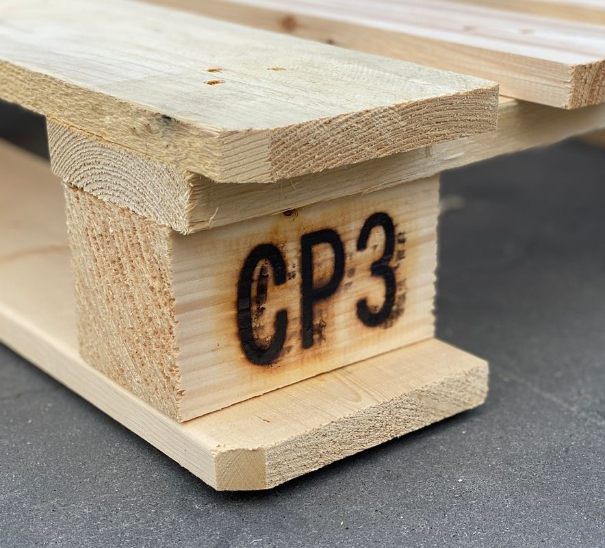 Le chiffre d'affaires des marchandises Euro palettes Palettes en bois traitées thermiquement pour l'exportation 4 voies