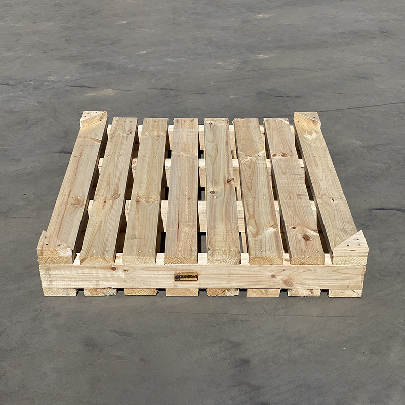 Palette en bois d'exportation sans fumigation, entrepôt étanche à l'humidité, chariot élévateur, carton, cadre en bois logistique bidirectionnel - Taille personnalisée