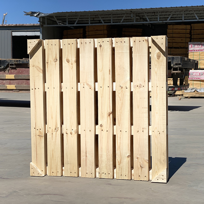 Palette en bois d'exportation sans fumigation, entrepôt étanche à l'humidité, chariot élévateur, carton, cadre en bois logistique bidirectionnel - Taille personnalisée