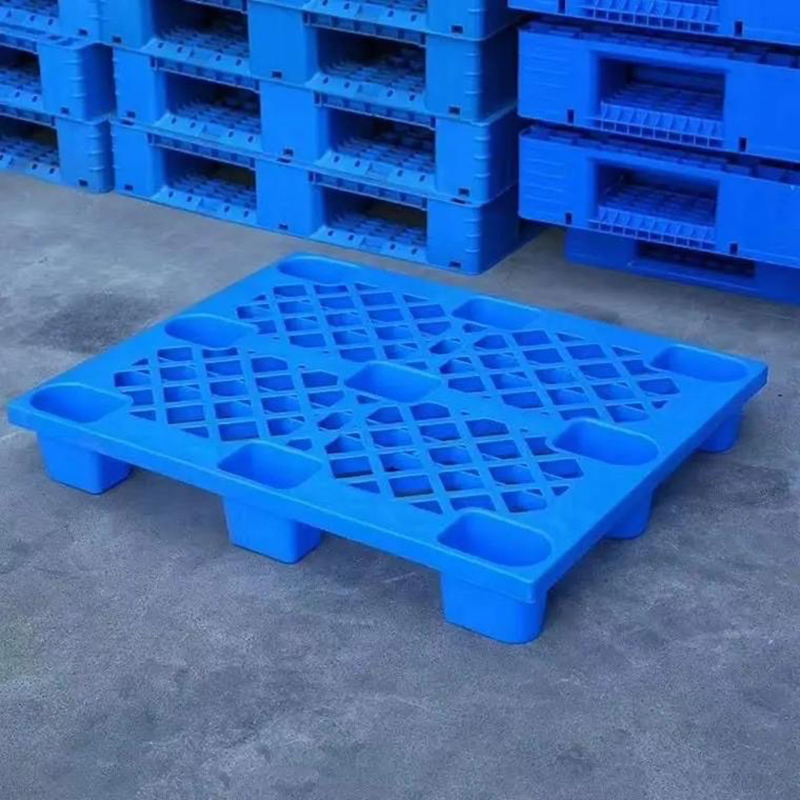 Réseau industriel en treillis durable Palettes en plastique à face unique Entrée à 4 voies Entrepôt écologique Entrepôt recyclé Logistique de transport