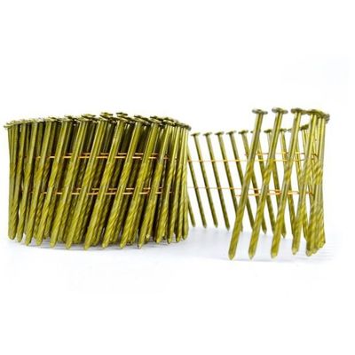 Bon prix 15 degrés galvanisés coil clou lisse vis tordu en spirale 3 4 coil clou de toiture en ligne