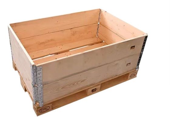 Bon prix Boîtes de rangement en bois pliables Boîtes à palettes en bois Cols à charnière en ligne