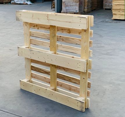 Bon prix ISO9001 Pallets de bois traités thermiquement 1200 x 1000 mm Pallets en bois pour l'euro en ligne